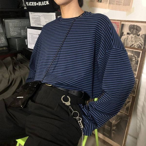 women's hoodies & sweatshirts men's and women's striped t-shirts, retro korean long sleeve loose shirts, round neck casual mu, Black
women's hoodies & sweatshirts men's and women's striped t-shirts, retro korean long sleeve loose shirts, round neck casual mu, Black