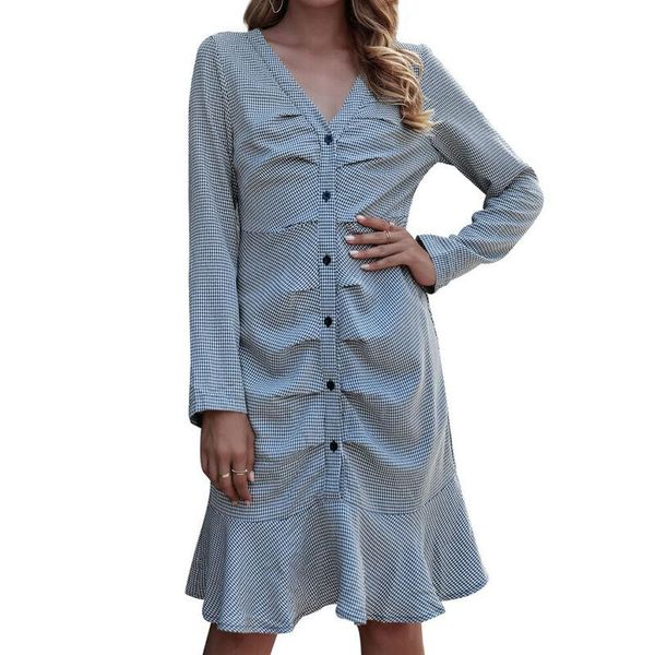 casual dresses women lady plaid long sleeve ruffle high waist evening party mini dress, Black;gray
casual dresses women lady plaid long sleeve ruffle high waist evening party mini dress, Black;gray