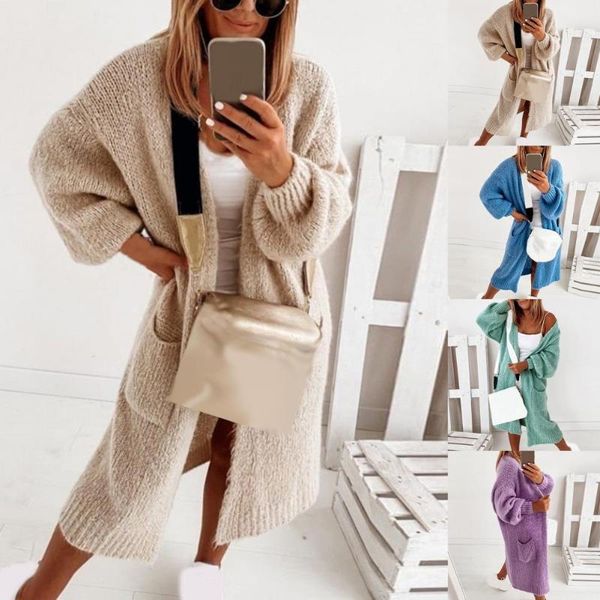 women's knits & tees women sweater cardigan soft lantern sleeve leisure long loose knitting coat for autumn winter solid female 2021, White
women's knits & tees women sweater cardigan soft lantern sleeve leisure long loose knitting coat for autumn winter solid female 2021, White