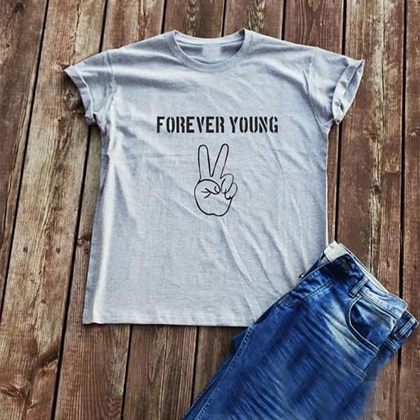 women's t-shirt t shirt funny shirts graphic tees women forever young summer for plus size xs-3xl black grey white
women's t-shirt t shirt funny shirts graphic tees women forever young summer for plus size xs-3xl black grey white