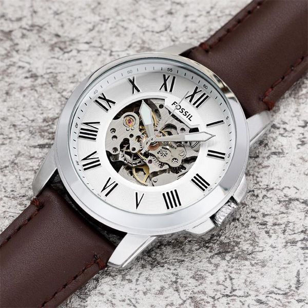 fossi three stitches mens watch round dial luxury watches leather strap brand mechanical wristwatch for men high quality, Slivery;brown
fossi three stitches mens watch round dial luxury watches leather strap brand mechanical wristwatch for men high quality, Slivery;brown