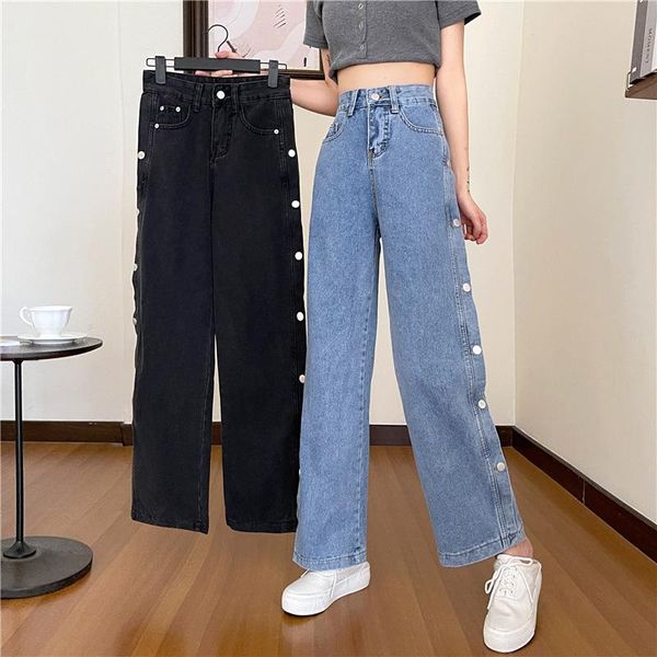 women's jeans wide leg for women bottom baggy denim pants high waist full length clothing trousers vintage streetwear 2021, Blue
women's jeans wide leg for women bottom baggy denim pants high waist full length clothing trousers vintage streetwear 2021, Blue