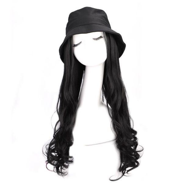 human ponytails modern queen fashion 22inch hat hair wig with body wave wigs synthetic autumn winter use can adjustable for girls' part, Black
human ponytails modern queen fashion 22inch hat hair wig with body wave wigs synthetic autumn winter use can adjustable for girls' part, Black
