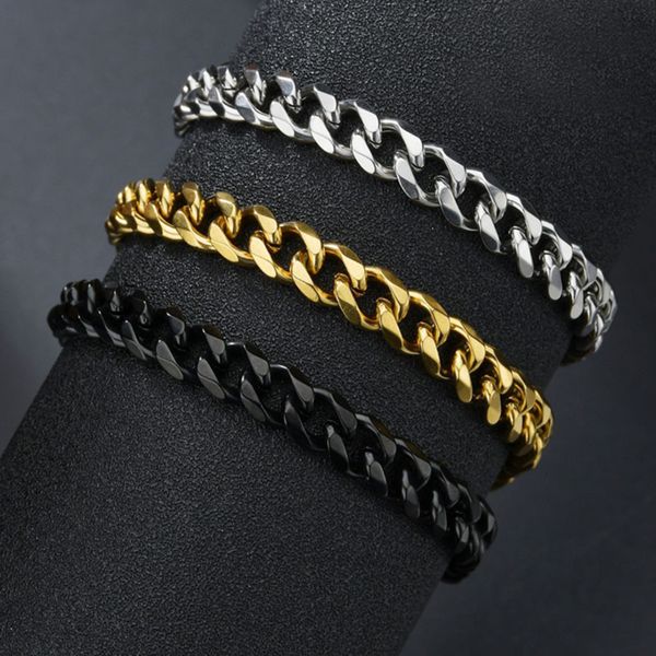 charm bracelets hoge kwaliteit rvs armbanden voor mannen blank kleur punk curb cubaanse link chain op de hand sieraden geschenken trend, Golden;silver
charm bracelets hoge kwaliteit rvs armbanden voor mannen blank kleur punk curb cubaanse link chain op de hand sieraden geschenken trend, Golden;silver