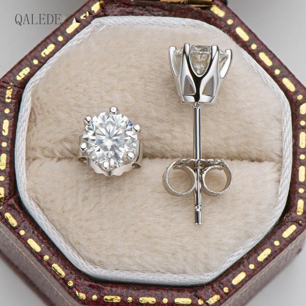stud qalede 925 sterling silver mozanstone earrings 0.5 carat six-claw round for women, Golden;silver
stud qalede 925 sterling silver mozanstone earrings 0.5 carat six-claw round for women, Golden;silver