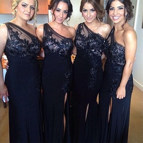 2021 elegant one shoulder bridesmaid dresses side split plus size evening gowns lace appliques floor length wedding guest dress bv012, White;pink
2021 elegant one shoulder bridesmaid dresses side split plus size evening gowns lace appliques floor length wedding guest dress bv012, White;pink