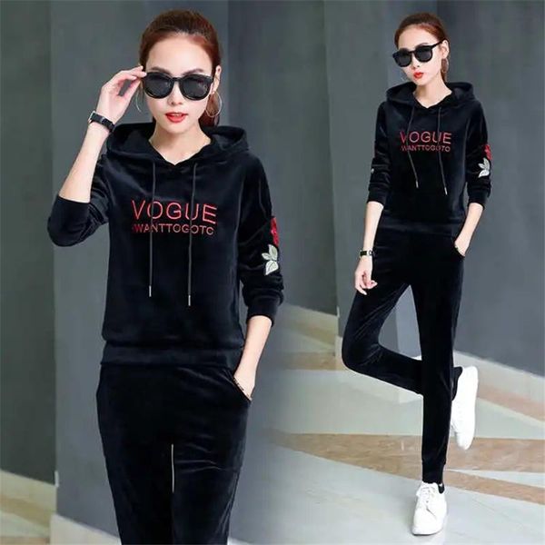 women's two piece pants fashion embroidery velvet hooded sweatshirt and pant suit women velour 2 set casual loose long sleeve tracksuit, White
women's two piece pants fashion embroidery velvet hooded sweatshirt and pant suit women velour 2 set casual loose long sleeve tracksuit, White