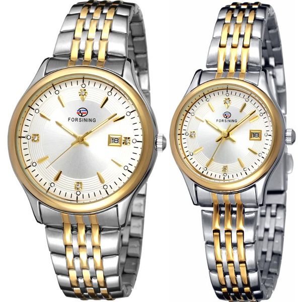 forsining couple watches lovers stainless steel ladies pair wristwatches men women quartz wrist, Slivery;brown
forsining couple watches lovers stainless steel ladies pair wristwatches men women quartz wrist, Slivery;brown