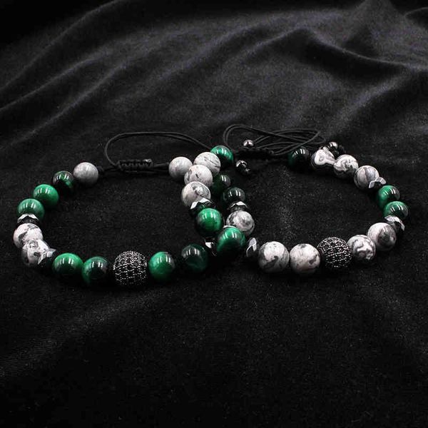 natural gray map stone strands pave charms bracelet for men jewelry green tiger eye buddha gift valentine's day holiday, Black
natural gray map stone strands pave charms bracelet for men jewelry green tiger eye buddha gift valentine's day holiday, Black
