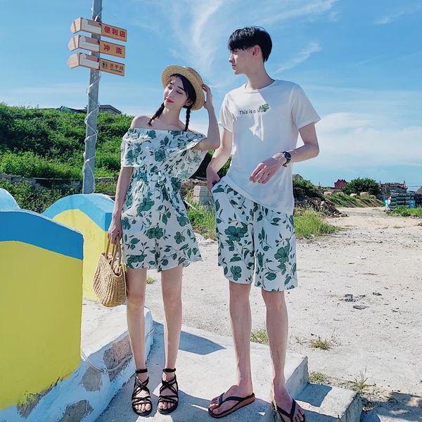 women's t-shirt holiday style female jumpsuit male t couples clothes clothing, White
women's t-shirt holiday style female jumpsuit male t couples clothes clothing, White