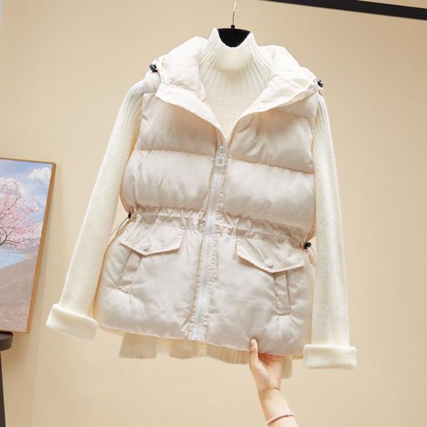 women's vests 2021 autumn black vest coat women fashion warm sleeveless parkas high collar hooded waistcoat female casual outerwear chi, Black;white
women's vests 2021 autumn black vest coat women fashion warm sleeveless parkas high collar hooded waistcoat female casual outerwear chi, Black;white