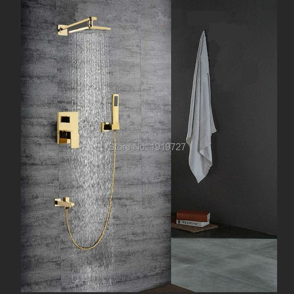 bagnolux factory wholesale gold 8" square bath 100% brass faucet set wall mounted shower diverter rainfall mixer bathroom tap sets
bagnolux factory wholesale gold 8" square bath 100% brass faucet set wall mounted shower diverter rainfall mixer bathroom tap sets
