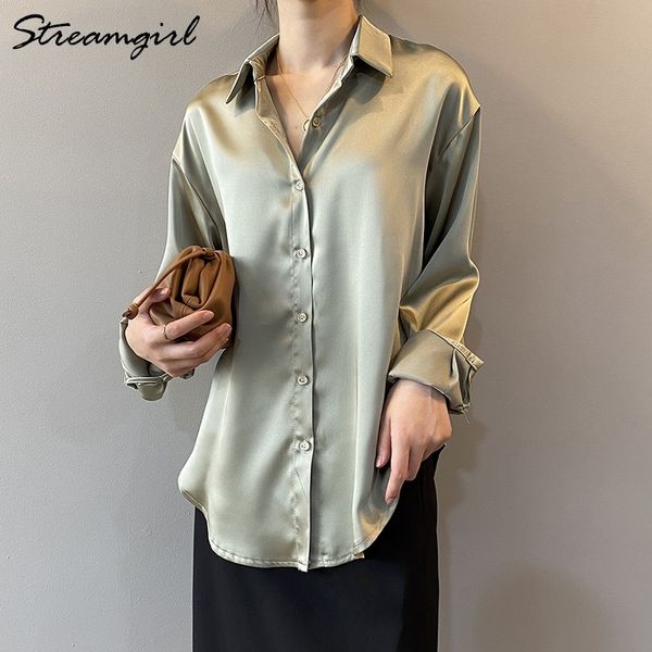 streamgirl women's blouse classic long sleeve shirts women loose elegant blouses for women spring stain female white shirt 210421
streamgirl women's blouse classic long sleeve shirts women loose elegant blouses for women spring stain female white shirt 210421