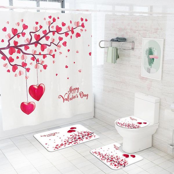 shower curtains 4pcs/set red love tree romantic bathroom non-slip mat rugstoilet lid cover carpet for valentine's day decor
shower curtains 4pcs/set red love tree romantic bathroom non-slip mat rugstoilet lid cover carpet for valentine's day decor