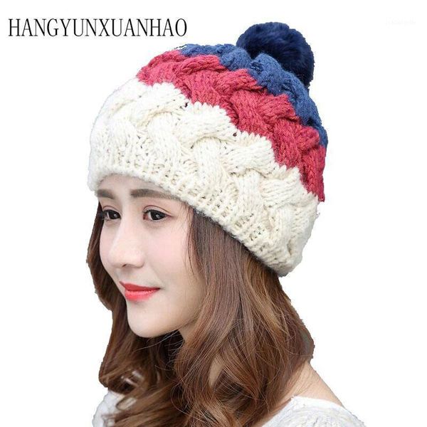 fashion women autumn winter wool knit berets fur pompom elegant female knitted beret warm cap, Blue;gray
fashion women autumn winter wool knit berets fur pompom elegant female knitted beret warm cap, Blue;gray