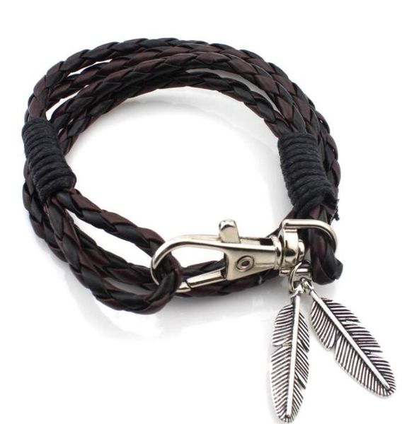 charm bracelets fashion bangles accessories pu leather feather man bracelet wristband braclet for male, Golden;silver
charm bracelets fashion bangles accessories pu leather feather man bracelet wristband braclet for male, Golden;silver