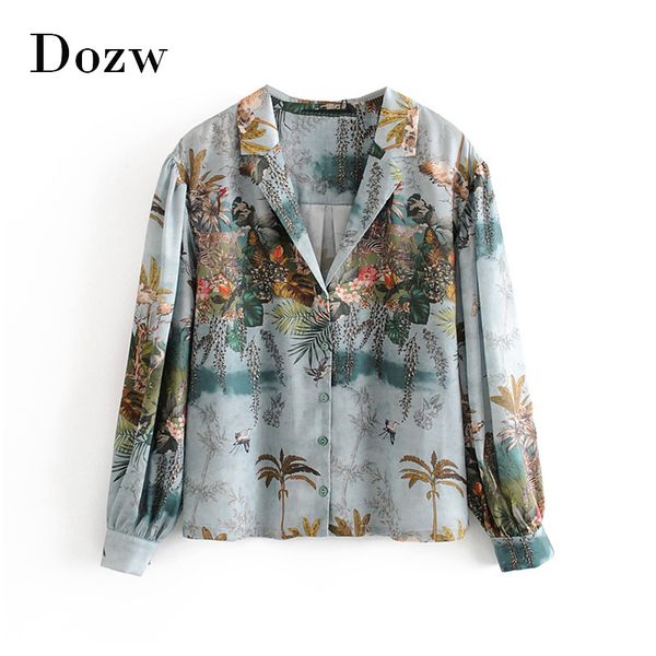women casual floral print satin blouse casual loose ladies turn down collar lantern long sleeve vintage shirt blusas 210414, White
women casual floral print satin blouse casual loose ladies turn down collar lantern long sleeve vintage shirt blusas 210414, White