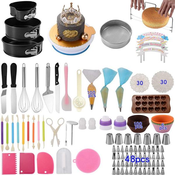 baking & pastry tools with numbered 367-piece cake turntable set, decorating tool nozzle non-stick pan kit
baking & pastry tools with numbered 367-piece cake turntable set, decorating tool nozzle non-stick pan kit