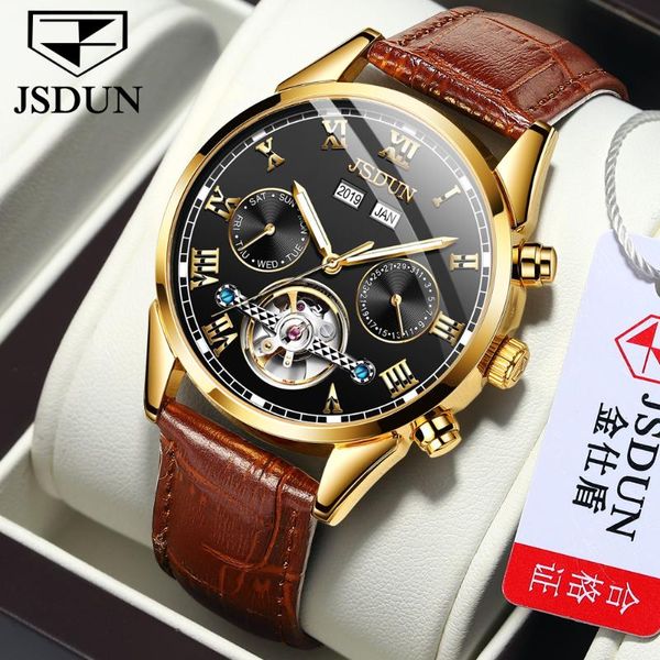 wristwatches jsdun classic brand men's hollow watch waterproof sports automatic date tourbillon mechanical business montre homme8908, Slivery;brown
wristwatches jsdun classic brand men's hollow watch waterproof sports automatic date tourbillon mechanical business montre homme8908, Slivery;brown