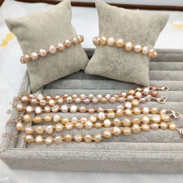 strands baroque fresh water pearl bracelet 8-9mm simple fashion beautiful, Black
strands baroque fresh water pearl bracelet 8-9mm simple fashion beautiful, Black