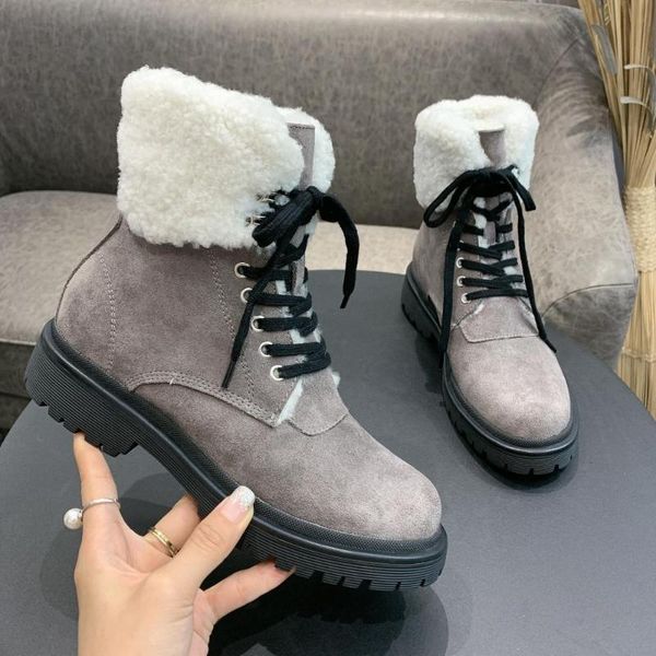 boots 2021 women winter snow warm genuine leather mixed color round toe lace up fashion designer, Black
boots 2021 women winter snow warm genuine leather mixed color round toe lace up fashion designer, Black