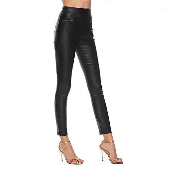 women's pants & capris women pu leather black skinny casual trousers high waist stretch pencil pantalon femme wp38, Black;white
women's pants & capris women pu leather black skinny casual trousers high waist stretch pencil pantalon femme wp38, Black;white