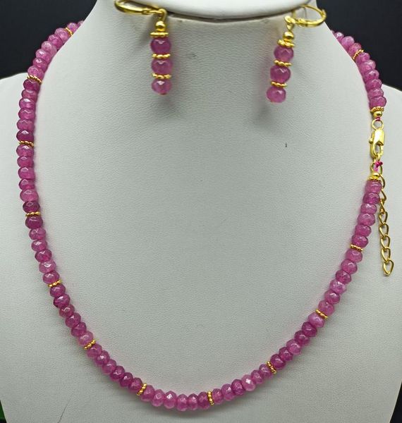 earrings & necklace rare rose red 4x6mm faceted jade charm 18 inch earring set woman boutique jewelry 2021, Silver
earrings & necklace rare rose red 4x6mm faceted jade charm 18 inch earring set woman boutique jewelry 2021, Silver