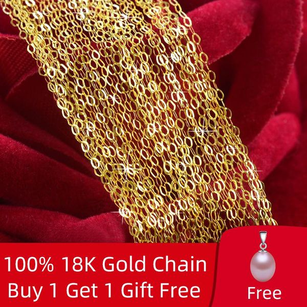 nymph genuine 18k white yellow rose gold chain cost price sale pure gold necklace gift for women g1001, Silver
nymph genuine 18k white yellow rose gold chain cost price sale pure gold necklace gift for women g1001, Silver