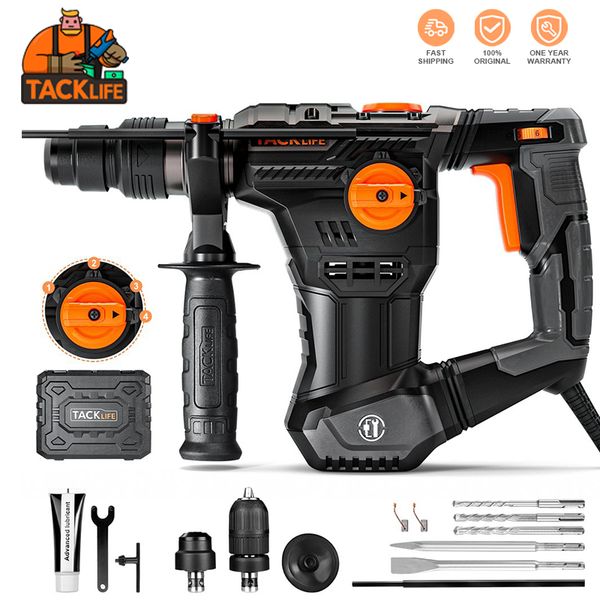 tacklife 9.5a 1050w rotary hammer drill sds-plus chuck & 1/2 keyless chuck heavy duty demolition hammer 1050rpm trh02a
tacklife 9.5a 1050w rotary hammer drill sds-plus chuck & 1/2 keyless chuck heavy duty demolition hammer 1050rpm trh02a