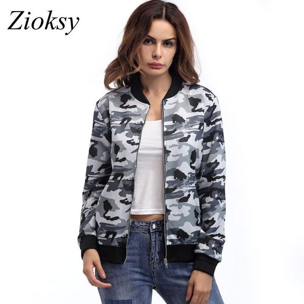 women's jackets 2021 autumn camouflage women gray army green basic casual slim o-neck long sleeve zipper jacket coat outwear, Black;brown
women's jackets 2021 autumn camouflage women gray army green basic casual slim o-neck long sleeve zipper jacket coat outwear, Black;brown