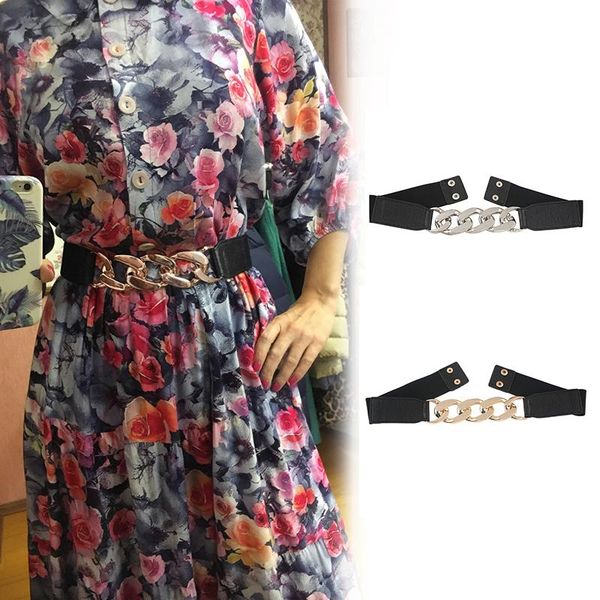belts pu leather chain for women elastic wide waist gold silver buckle ladies dress sweater waistband, Black;brown
belts pu leather chain for women elastic wide waist gold silver buckle ladies dress sweater waistband, Black;brown