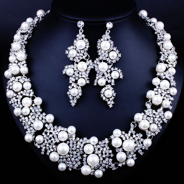 jewelry set korean luxury full diamond imitation pearl necklace earrings two-piece wedding pgraphy bride wedding set, Slivery;golden
jewelry set korean luxury full diamond imitation pearl necklace earrings two-piece wedding pgraphy bride wedding set, Slivery;golden