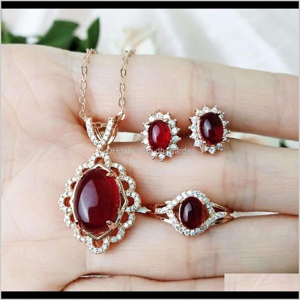 bracelet, earrings & sets drop delivery 2021 factory made imitation garnet hand pigeon blood red jewelry earring ring necklace three piece s, Black
bracelet, earrings & sets drop delivery 2021 factory made imitation garnet hand pigeon blood red jewelry earring ring necklace three piece s, Black