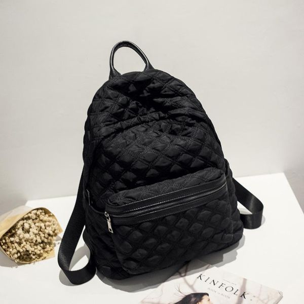 outdoor bags 2021 casual backpack women travel zipper multifunctional school bag black