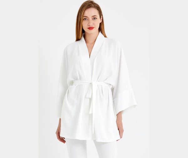 women's swimwear white short tunic & robe kimono with polka dot, fits all | oversize, White;black
women's swimwear white short tunic & robe kimono with polka dot, fits all | oversize, White;black
