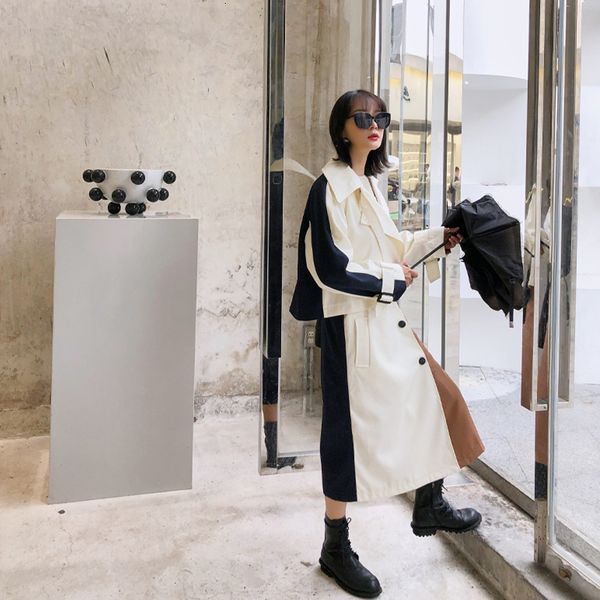 wool Female only breasted correspondence medium length knee splice of two parts trench coat, Black
wool Female only breasted correspondence medium length knee splice of two parts trench coat, Black