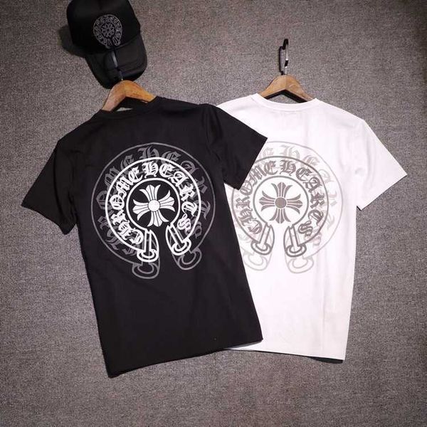brand summer ch cro back shadow big chao horseshoe print men's and women's short sleeve t-shirt large, White;black
brand summer ch cro back shadow big chao horseshoe print men's and women's short sleeve t-shirt large, White;black