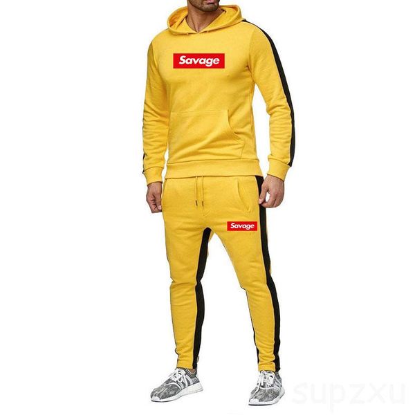 men's tracksuits casual streetwear hoodie sweatshirt print savage sportswear brand suit set fashion, Gray
men's tracksuits casual streetwear hoodie sweatshirt print savage sportswear brand suit set fashion, Gray