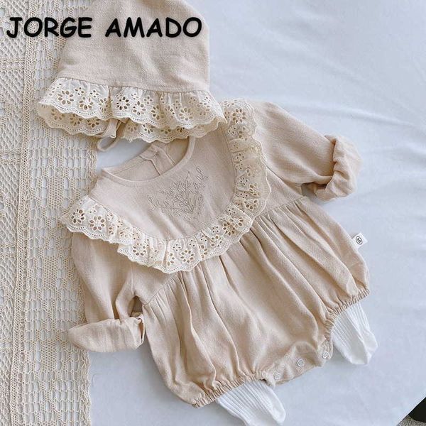 wholesale spring korean style baby girl bodysuit lace collar with cap jumpsuit cute clothes e179 210610, Blue
wholesale spring korean style baby girl bodysuit lace collar with cap jumpsuit cute clothes e179 210610, Blue