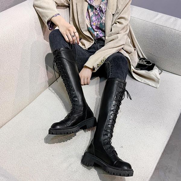boots 2021 autumn women's high tube lace-up knee-length microfiber platform and velvet fashion warm, Black
boots 2021 autumn women's high tube lace-up knee-length microfiber platform and velvet fashion warm, Black