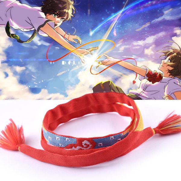 charm bracelets fashion lover bracelet movie your name polyester handmade red rope jewelry cosplay kimi no na wa, Golden;silver
charm bracelets fashion lover bracelet movie your name polyester handmade red rope jewelry cosplay kimi no na wa, Golden;silver