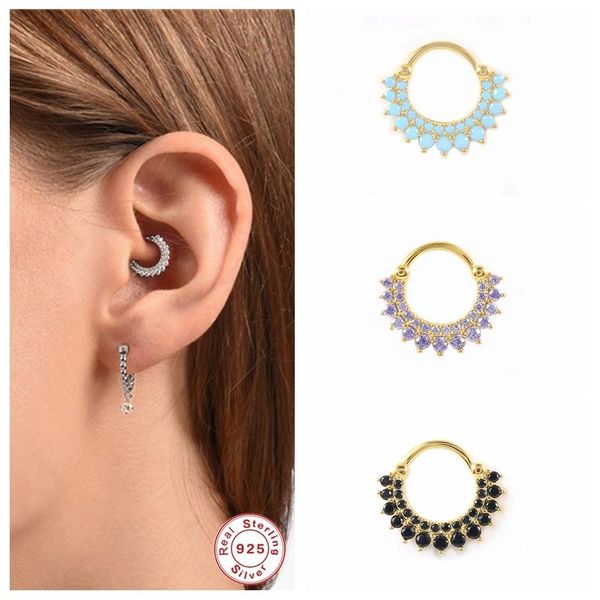 hoop & huggie 100% real s925 sterling silver cartilage earrings for women colorful crystal ear bone earlobe piercing buckle bijoux femme, Golden;silver
hoop & huggie 100% real s925 sterling silver cartilage earrings for women colorful crystal ear bone earlobe piercing buckle bijoux femme, Golden;silver