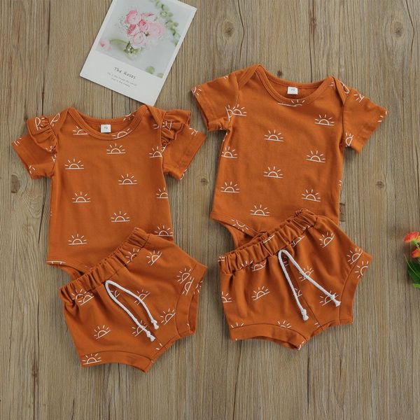 0-24m born baby fashion 2-piece outfit set sun print romper+shorts for kids boys girls clothing sets, White
0-24m born baby fashion 2-piece outfit set sun print romper+shorts for kids boys girls clothing sets, White