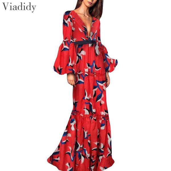 casual dresses deep v neck lantern sleeve maxi dress women elegant floral print vintage party, Black;gray
casual dresses deep v neck lantern sleeve maxi dress women elegant floral print vintage party, Black;gray