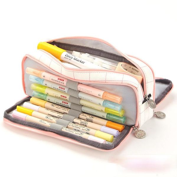 cute large capacity pencil case canvas three zippers school pen holder supplies bag girls boys kawaii stationery pouch bags
cute large capacity pencil case canvas three zippers school pen holder supplies bag girls boys kawaii stationery pouch bags