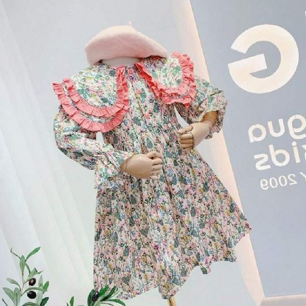 girl's dresses girls' dress european american autumn flared sleeves floral doll collar princess party children kids clothing 3-7 y, Red;yellow
girl's dresses girls' dress european american autumn flared sleeves floral doll collar princess party children kids clothing 3-7 y, Red;yellow