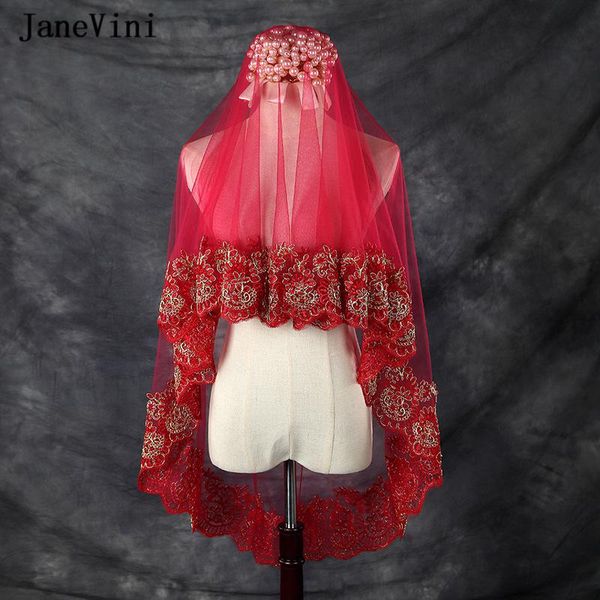 bridal veils janevini one layer short tulle wedding veil lace appliques edge red elbow length beautiful accessories, Black
bridal veils janevini one layer short tulle wedding veil lace appliques edge red elbow length beautiful accessories, Black