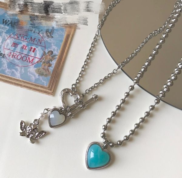 necklac ins french green love pendant angel love necklace mh red simple clavicle chain female, Silver
necklac ins french green love pendant angel love necklace mh red simple clavicle chain female, Silver
