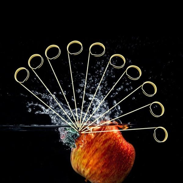 forks 100pcs cocktail picks disposable bamboo fruit appetizer drink sticks party supplies (black circle)
forks 100pcs cocktail picks disposable bamboo fruit appetizer drink sticks party supplies (black circle)