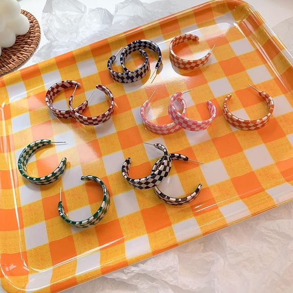hoop & huggie missnic fashion solid color chessboard earrings for women design geometric circle jewelry kolczyki damskie, Golden;silver
hoop & huggie missnic fashion solid color chessboard earrings for women design geometric circle jewelry kolczyki damskie, Golden;silver